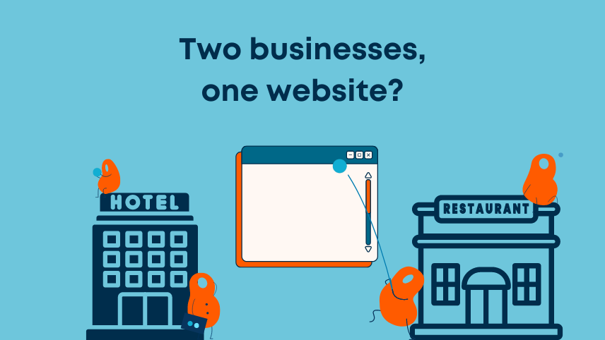 two businesses, one website